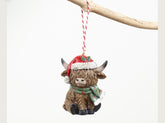 Hanging tree decoration highland cow